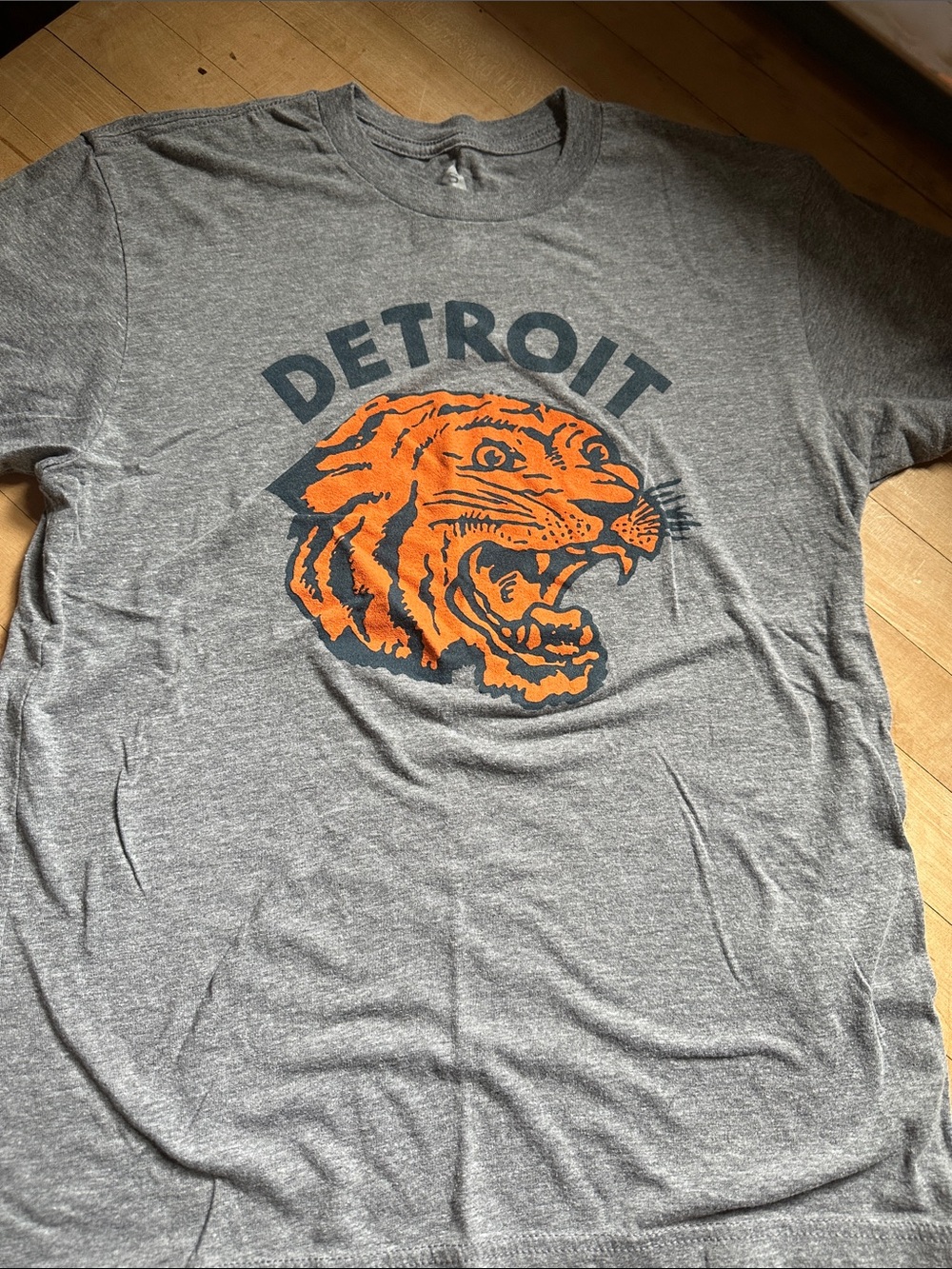 Detroit Tiger Graphic Tee in Gray and Orange